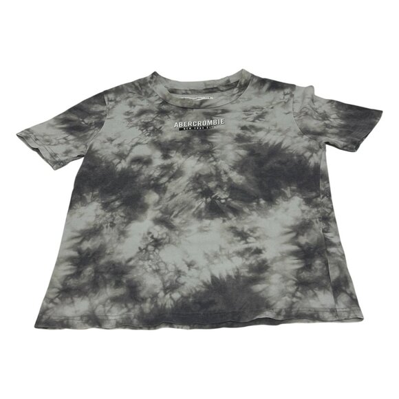 Abercrombie & Fitch Kids Boys Size 7/8 Tie-Dye T-Shirt Grey Black Short Sleeve - Picture 11 of 16